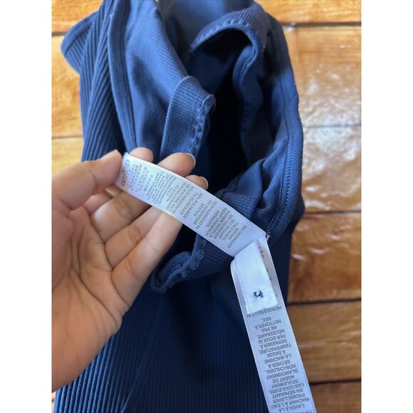 Madewell Seamless Halter Biker Unitard Size Large- XL in Classic Indigo - Picture 8 of 10